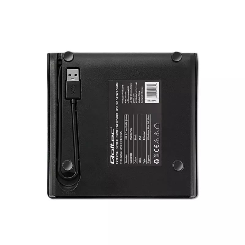 Optiskā diskdziņa korpuss CD/DVD SATA, USB 3.0 9.5 mm