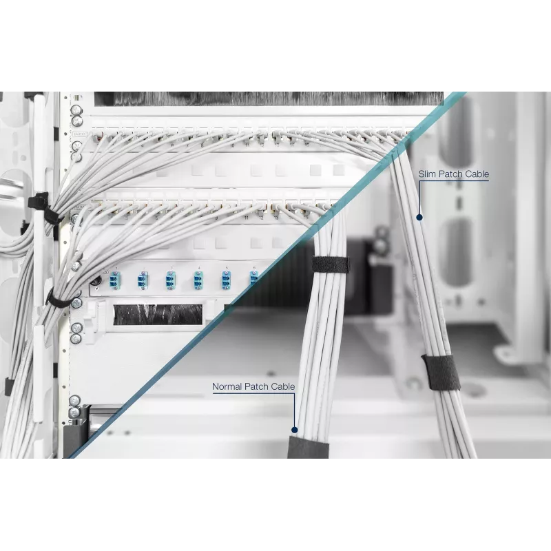 Tīkla kabelis Digitus CAT 6A U/FTP plāns ielāpu vads RJ-45 Cat6a 3m Pelēks