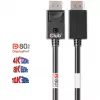 CLUB3D DisplayPort 2.1 Divvirzienu VESA DP80 sertificēts kabelis 4K240Hz, 8K60Hz vai 10K30Hz M/M 1,2 m/3,94 pēdas