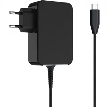 Mobilo ierīču lādētājs LC-Power LC-NB-GAN-65-C klēpjdatoriem melns maiņstrāvas iekštelpu