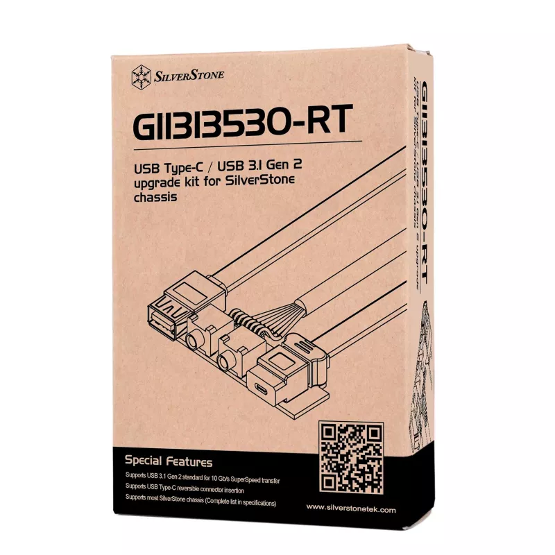 Jaunināšanas komplekts SILVERSTONE SST-G11313530-RT — priekšējā paneļa USB Type-C (USB 3.1 Gen 2)