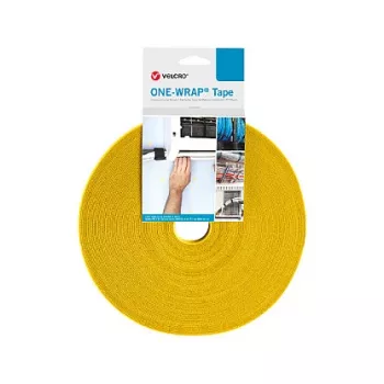 Velcro kabeļu saite Velcro One Wrap Lente Polipropilēns 25000 mm × 16 mm Dzeltena, 1 gab.
