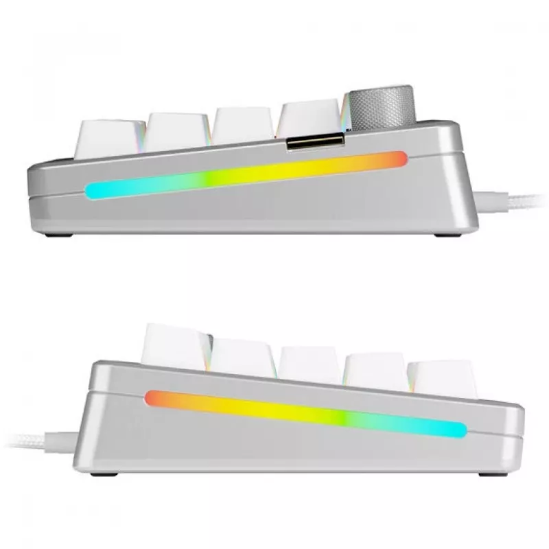Mehāniskā spēļu tastatūra GLORIOUS GMMK 3 Pro 65% salikta ANSI US ar Fox HE slēdžiem, sudraba