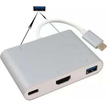 Dokstacija helos 288389 USB 3.1 Type-C ar 4K HDMI izeju