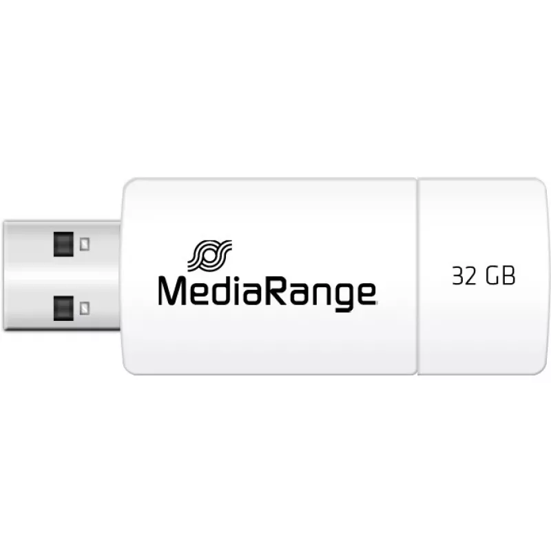 MediaRange - USB zibatmiņa - 32GB - USB2.0 - balta, zaļa (MR973)