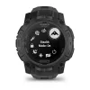 Viedpulkstenis GARMIN Instinct — 45 mm, 3,05 cm (1,2 collas) AMOLED 390×390 skārienjūtīgs, 4 GB, GPS, silikona siksna melna, 53 g