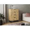 SCANDI 4S plāns ozols ARTISAN kumode
