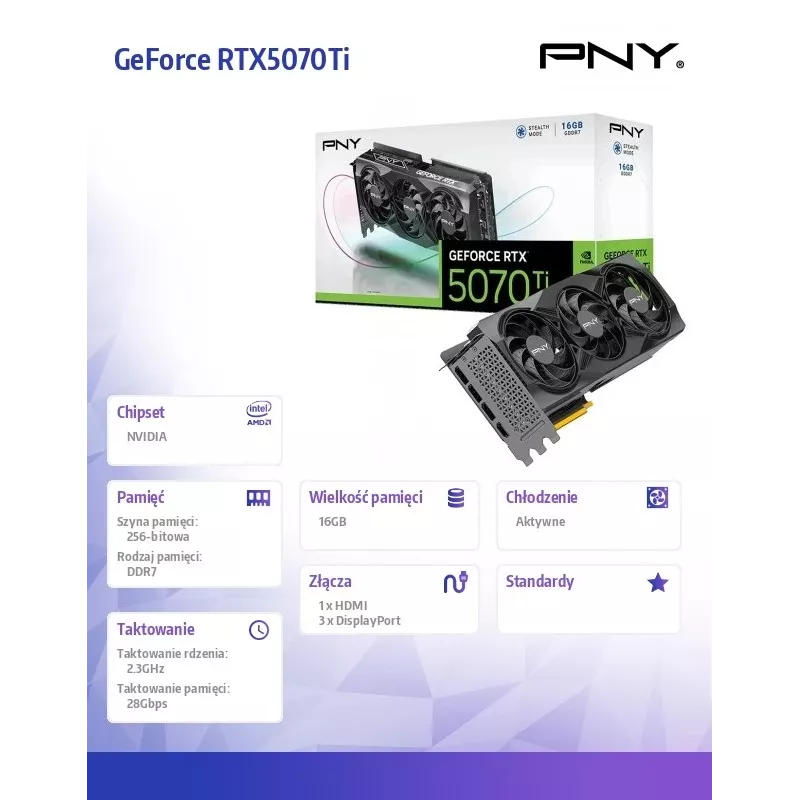 Grafikas karte GeForce RTX5070Ti 16GB GDDR6