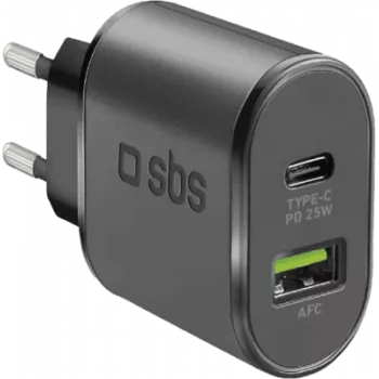 SBS TETRPD25W lādētājs mobilajām ierīcēm, melns, iekštelpām (TETRPD25W)