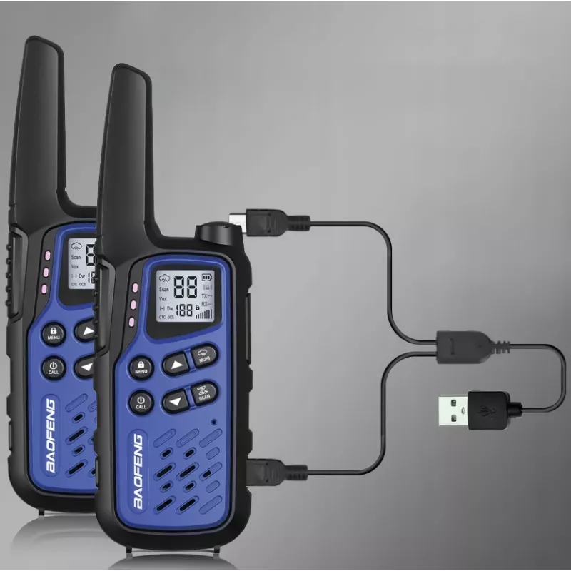 Walkie-Talkie Baofeng BF-T25E Zils, 2 gab.