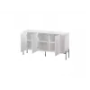 Kumode cama meble VERA 150x40x80 cm, matēti balta, skaidu plātne, 16 mm rāmis