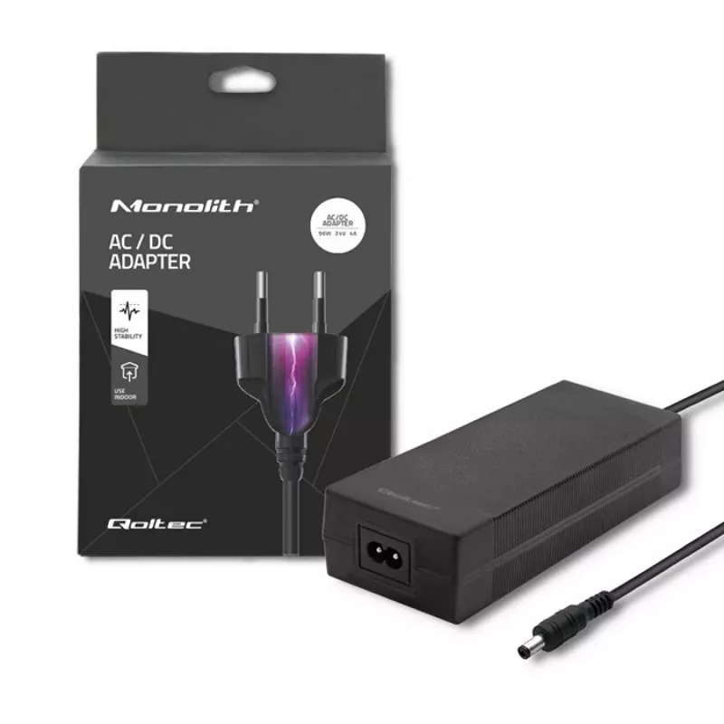 strāvas adapteris Qoltec 50794 iekštelpām 96 W melns