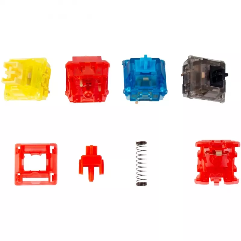 Tastatūras slēdži Keychron G36 dzelteni plastmasas ar karsto nomaiņu