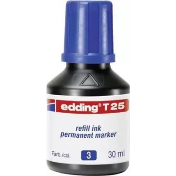 Marķieru uzpilde Edding T 25 zila 30 ml saderīga ar Edding Nr.1/21/22/25/400/500/550/800/850/3000/3300