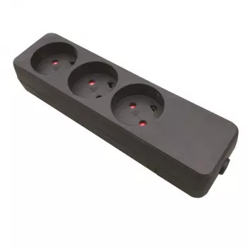 Strāvas pagarinātājs Garbot Z66000109-PA01 3 maiņstrāvas rozetes iekštelpām melns