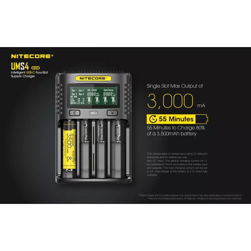 Lādētājs Nitecore UMS4