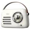 Portatīvais radio SAVIO RS-02 — analogais FM skaņotājs, Bluetooth 5.3, USB barošana, 3 W, balts