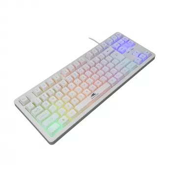 Mehāniskā tastatūra Baracuda Krill balta KRILL-W — kompakts izkārtojums, USB savienojums