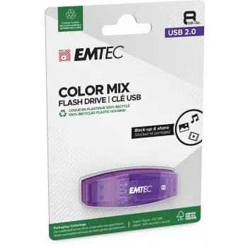 USB zibatmiņa 8GB EMTEC C410 (Melna) USB 2.0 (ECMMD8GC410)