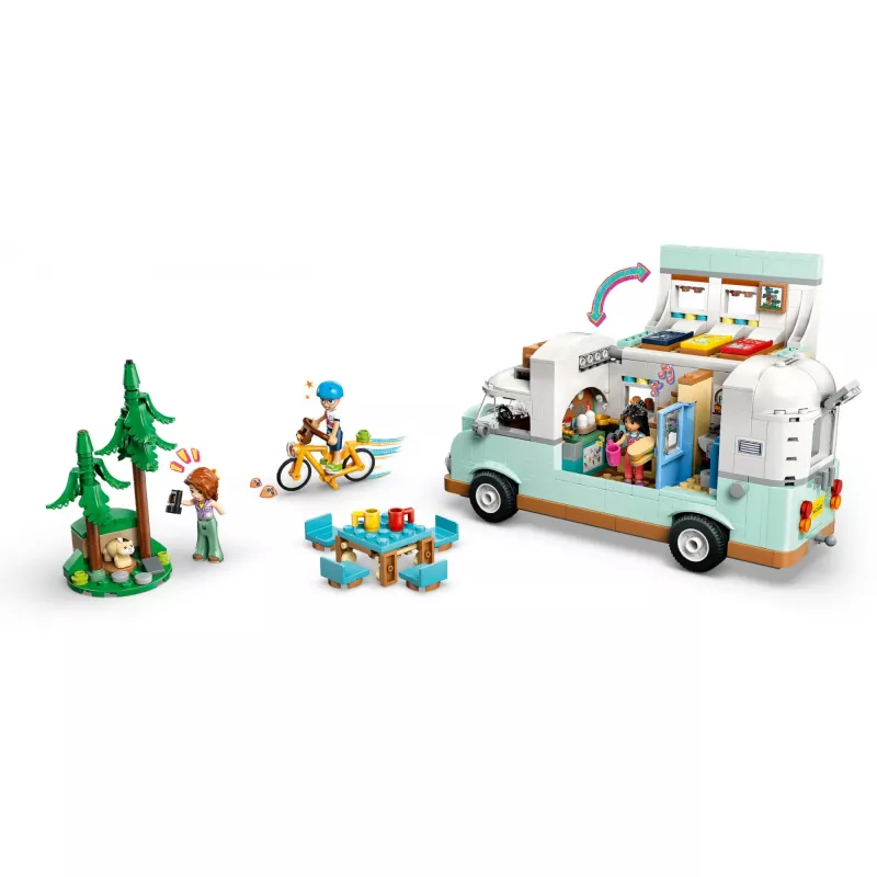 LEGO kempera komplekts 42663 — LEGO Friends kemperis, 778 detaļas, 3 minilelles, vecums 7+