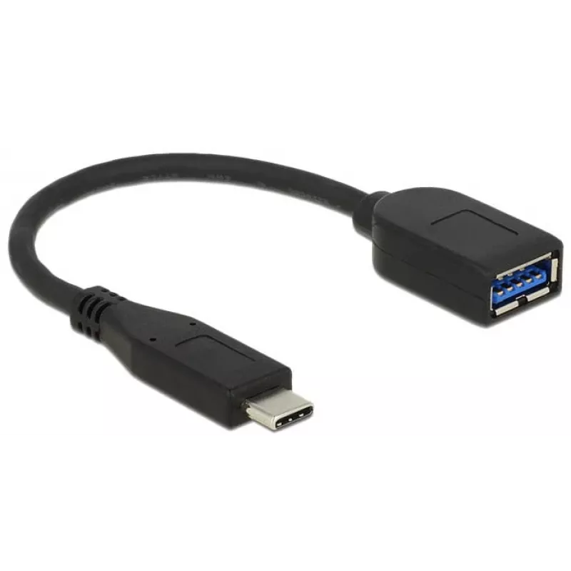 USB kabelis DeLOCK USB 3.1 Gen 2 Type-C/Typ-A 0,1 m melns