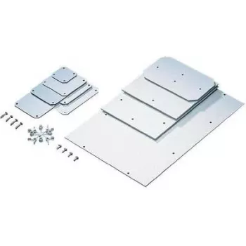 Montāžas plāksne Rittal PK 9550.000 — tērauds, pelēka, 331×220 mm, 1.25 kg (iepakojumā 4 gab.)