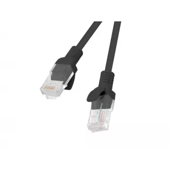 LANBERG tīkla kabelis Cat6 U/UTP RJ-45 uz RJ-45, 5 m, melns, CCA vadi, 250 MHz, 26 AWG
