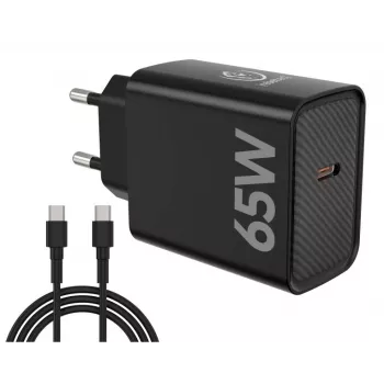 Ātrais lādētājs PD65W USB-C klēpjdatoriem, viedtālruņiem