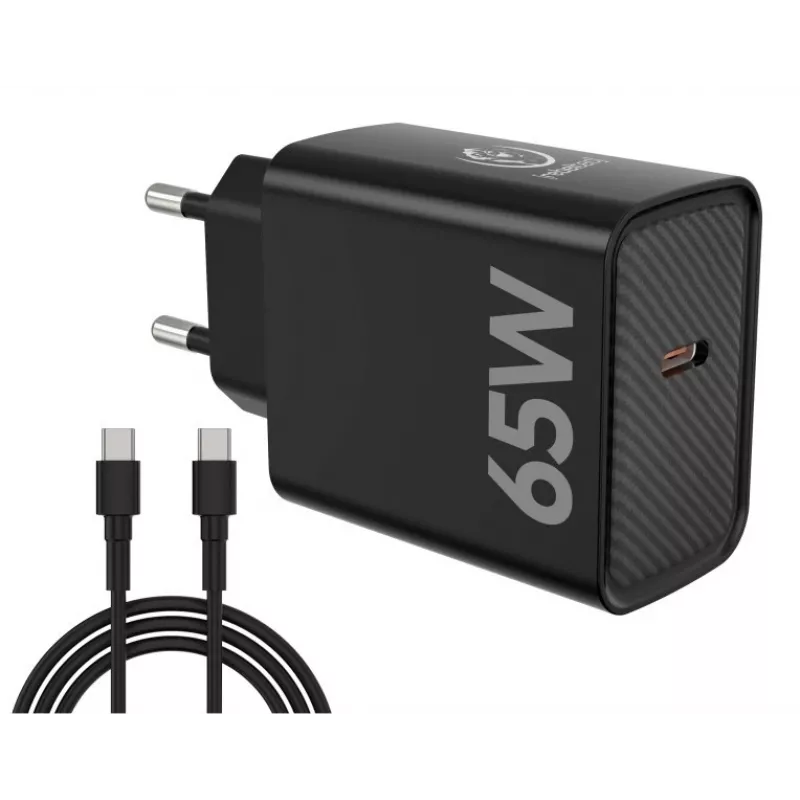 Ātrais lādētājs PD65W USB-C klēpjdatoriem, viedtālruņiem