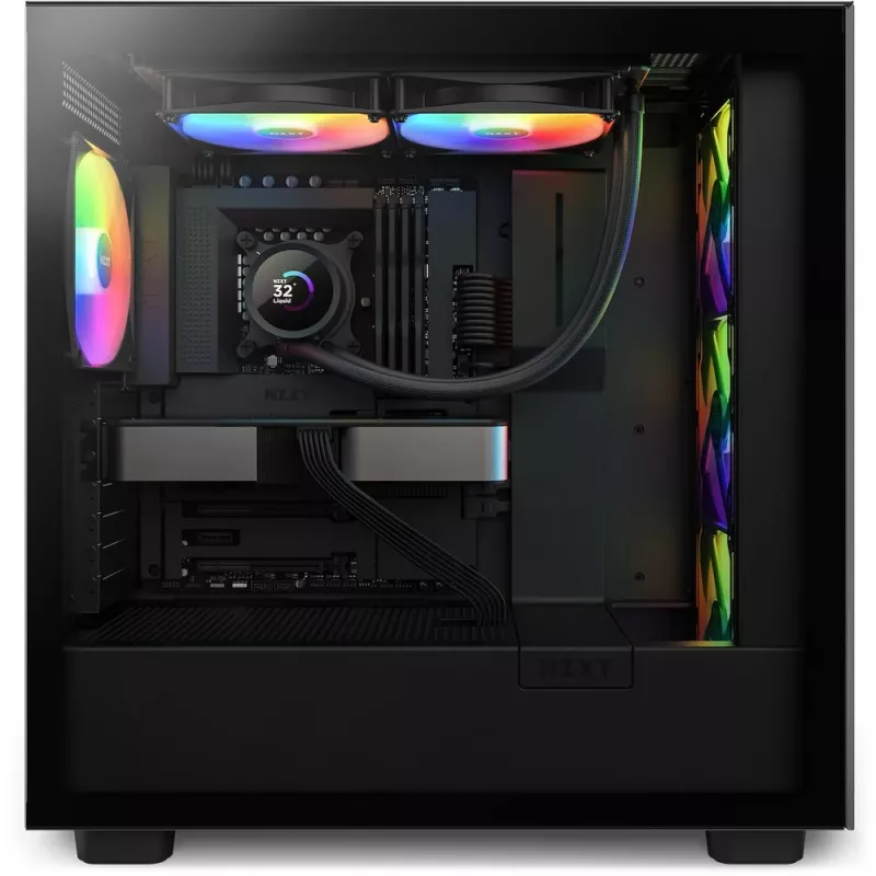 Viss vienā šķidruma dzesētājs NZXT Kraken 280 RGB 14 cm Melns