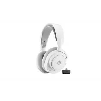 Steelseries Arctis Nova 7P Wireless Gen 2 austiņas ar galvas stīpu, vadu un bezvadu, USB Type-C, Bluetooth, baltas