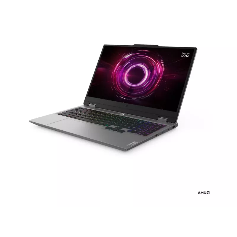 Klēpjdators Lenovo LOQ Ryzen 5, 15,6 collu FHD IPS 144Hz, 16GB RAM, 512GB SSD, NVIDIA RTX 5050 8GB, Windows 11 Home (Luna Grey)