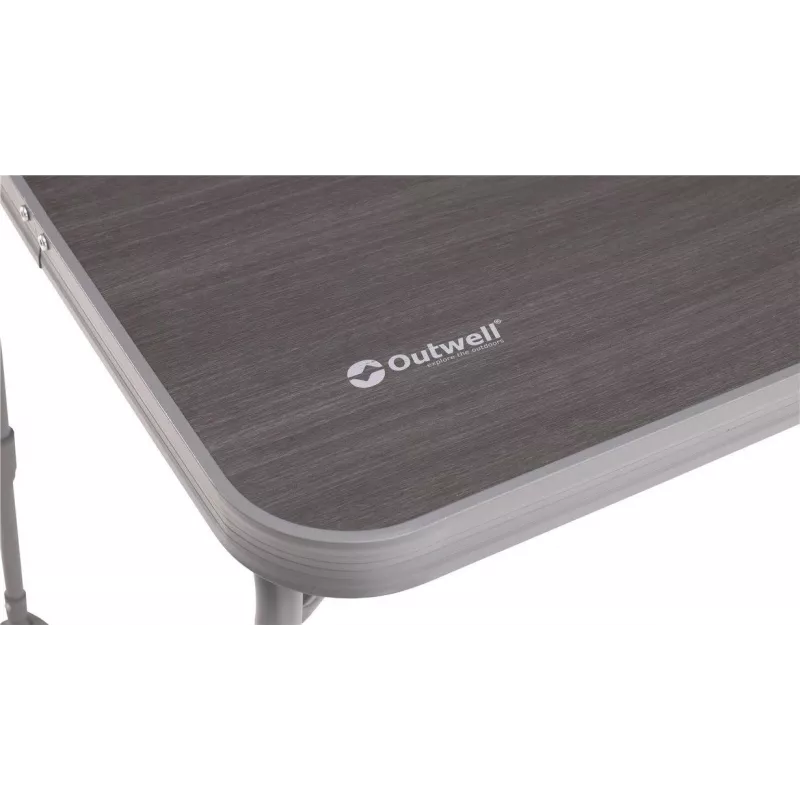 Galds Outwell Coledale M pelēka — alumīnija virsma un rāmis, 680×1000 mm, augstums 56 cm