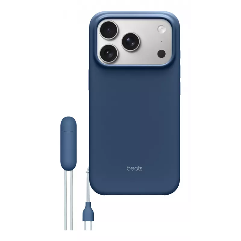 Aizsargājošs iPhone 17 Pro kickstand vāciņš no Apple Beats — MagSafe, kameras vadība, piemērots 6,3 collu ekrānam, Bedrock Blue (rozā)