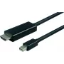 VALUE - Video kabelis - DisplayPort / HDMI - Mini DisplayPort (V) uz HDMI (V) - 1 m - Ekranēts - Melns (11.99.5795)