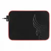 L33T Gaming 160405 Karlvagn RGB Gaming pelēkais paliktnis, vidēja izmēra, ātra virsma. 355 x 255 x 3 mm, melns