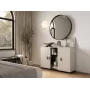 Kumode Cama Meble SOHO 120×41×80 cm – kašmira krāsas fasādes, melns rāmis