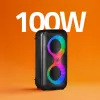 Portable music center MANTA SPK0401B100 Bluetooth speaker, 100 W peak, FM radio, karaoke, built-in baterija, X-BASS