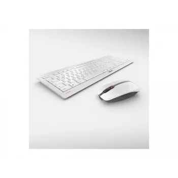 CHERRY Stream Desktop Recharge tastatūra ar peli, bezvadu, universāla, RF, QWERTZ vācu, pelēka