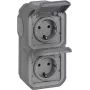 Legrand Plexo jauna APWG 069744L Schuko kontaktligzda IP44 pelēka 2-virzienu vertikāla 5 (069744L)