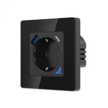Sienas kontaktligzdas komplekts Extralink Smart Life Pro 230V ar 1x USB-A un 1x USB-C