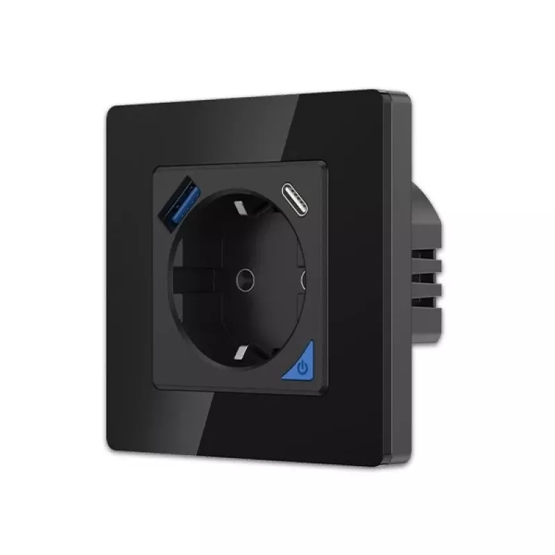 Sienas kontaktligzdas komplekts Extralink Smart Life Pro 230V ar 1x USB-A un 1x USB-C
