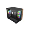 Datora korpuss Cooler Master Elite 481 Wood — divkameru mATX ar dabīga koka dizainu un diviem rūdīta stikla paneļiem
