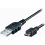 USB kabelis e+p TL 592 1m Micro-USB B USB A Melns
