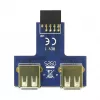 DeLOCK 9-pinu 2,54 mm 2 x USB 2.0 1 x 9-pinu 2,54 mm Melna Zila Sudraba