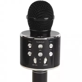 Karaoke mikrofons Denver KMS-20BMK2 ar Bluetooth skaļruni, melns
