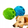Suņu rotaļlieta Hilton Squeak Ball 6,3 cm — gumijas čīkstošā bumbiņa, 1 gab., zila, piemērota visu šķirņu suņiem