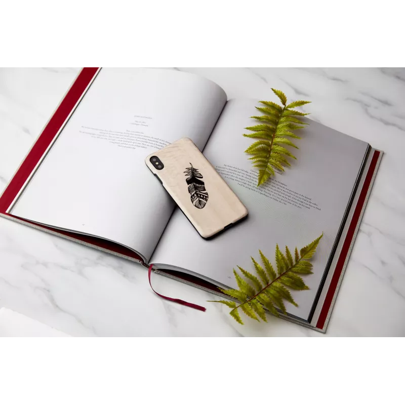 Viedtālruņa maciņš man and wood iPhone XS Max Indian Melns