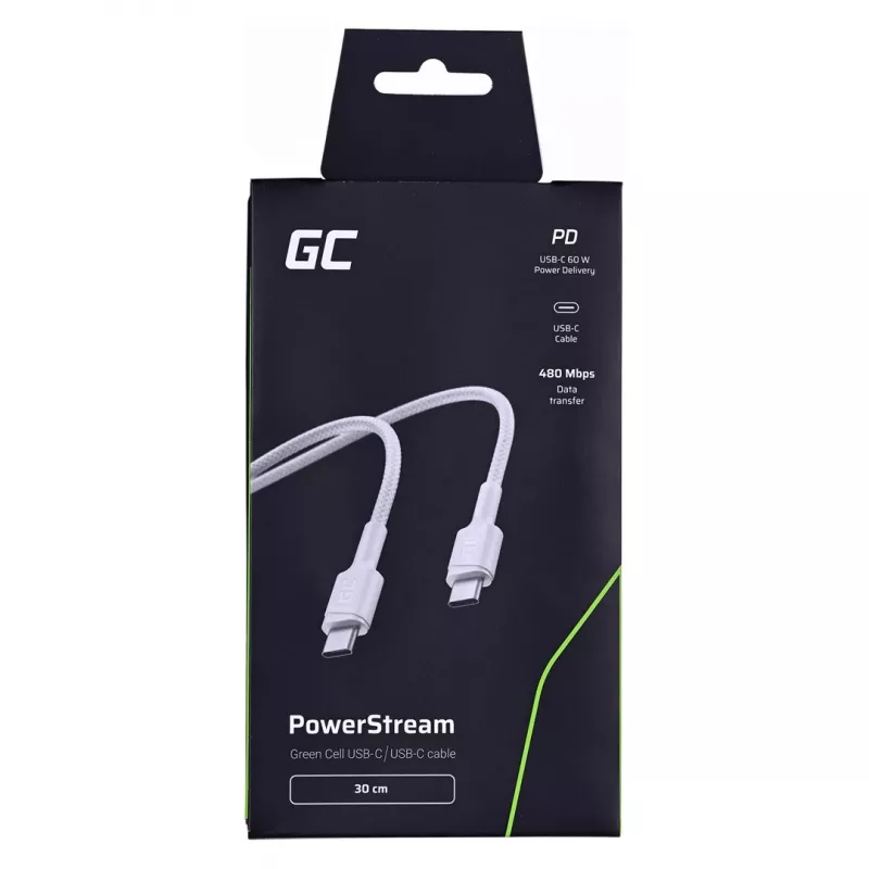 Greencell KABGC31W USB kabelis balts
