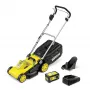 Kājāmgājēja zāliena pļāvējs Karcher LMO 3-18, akumulators 18 V, griešanas platums 340 mm, piemērots līdz 350 m², augstums 25–60 mm